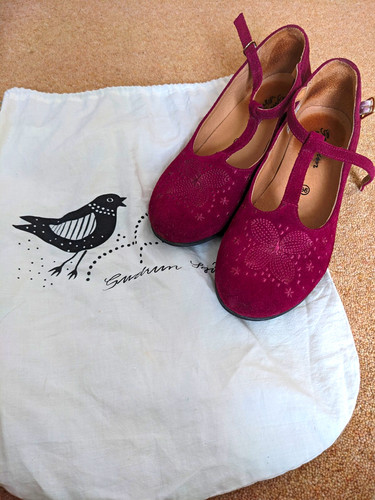 Gudrun sjoden burgundy suede - sjoden,