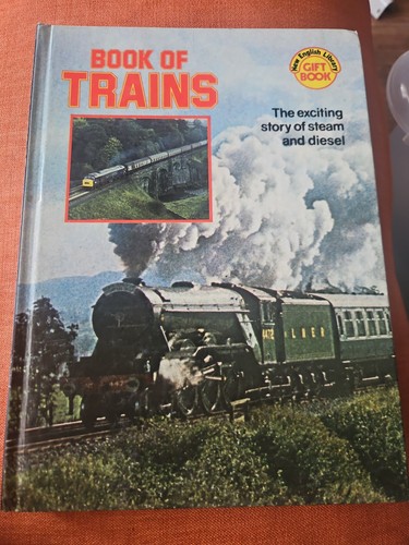 Vintage book trains - book,