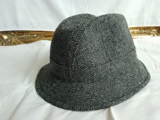 Marks and Spencer  Tweed Moon Trilby Hat Grey Size Small