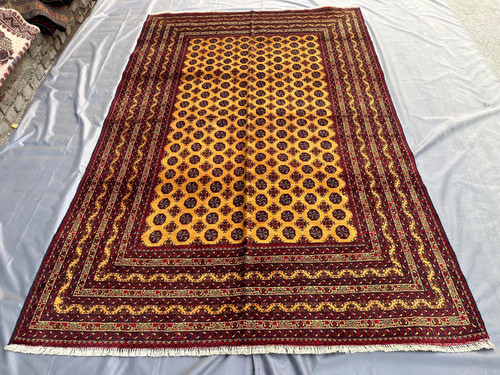 6x9 vintage afghan bukhara - 6x9,