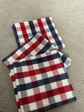 3 x M&S Cushion Covers check red,white,blue 17”x 17”