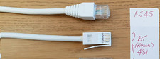 BT MALE TELEPHONE CONNECTOR 431 a to RJ45 1.5M CABLE LEAD FOR ETHERNET CAT5 