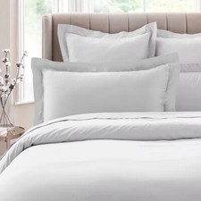 Dorma Smooth & Soft 300 Thread Cotton Sateen Kingsize Oxford Pillowcase - Silver