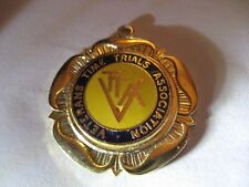 RARE OLD 1981 VETERAN CYCLING TIME TRIALS ASSOCIATION (2) ENAMEL CREST MEDAL
