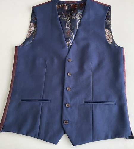 Men waistcoat next blue - waistcoat,