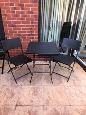 Bistro set rattan effect - set,