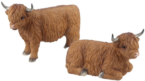 Highland cow ornament garden - ornament,