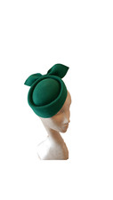 Rolo - Emerald Green felt  percher hat ASCOT WEDDING