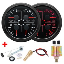 85mm 4 in1 Gauge Car Fuel