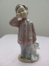 NAO (BY LLADRO) 'SLEEPY HEAD' BOY WITH TEDDY BEAR FIGURINE 1139