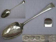 Antique George III Sterling Silver Serving Spoon Peter & William Bateman.  