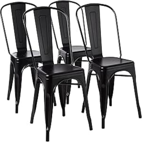 Set black metal dining - set,