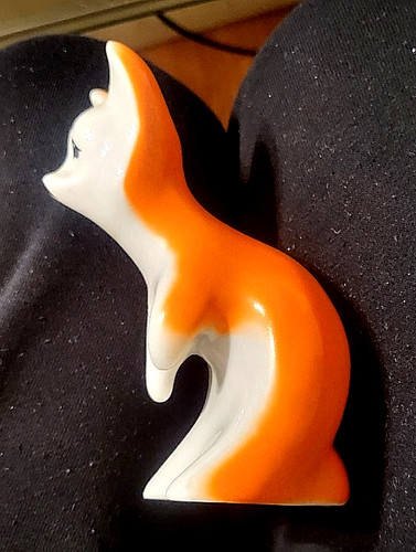 Vintage soviet porcelain fox - porcelain,