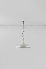 Original BTC School Pendant Light Putty Grey White