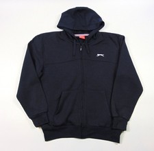Slazenger Full Zip Hoody Hooded Sweatshirt Jumper | Navy Blue | Size M