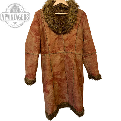 Vintage women afghan - women’s, brown