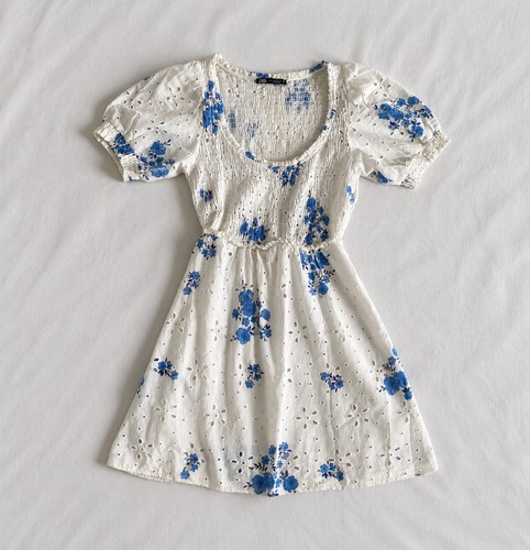 Zara white blue floral - zara, &