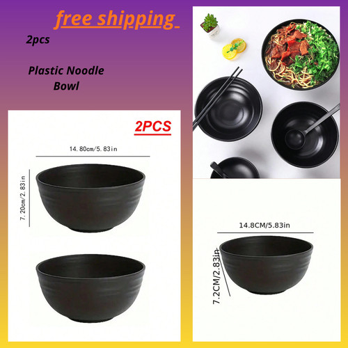 Set black ceramic noodle - ceramic,