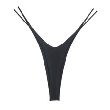 Women Sexy Cotton Hip Lifting G-String High Cut Thong High Rise Seamless Bikini