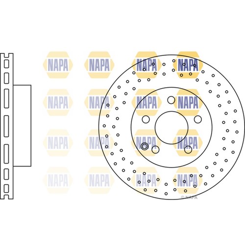 Brake discs vented grooved - 2x,