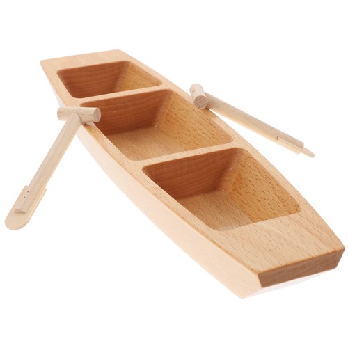 Set wooden canoe model - 1,