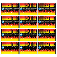 Pack Of 12 Quickfire Firelighters BBQ Coal Lighters Wood Burners Fire Lighters