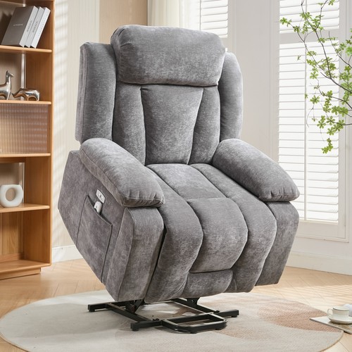 Electric rise recliner - electric, grey