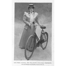 Miss VESTA VICTORIA Music Hall Comedienne - Antique Print 1901