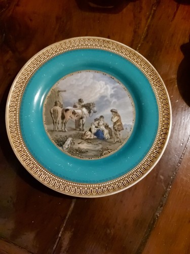 Old prattware plate saucer p - prattware,