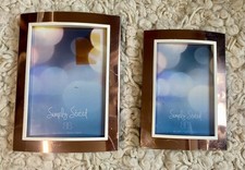2 X Simply Stated Picture Frames Bronze Copper 5/7” 4/6” Fits Large Small Photos