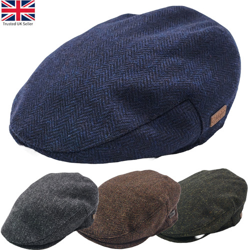 Herringbone flat cap - herringbone,