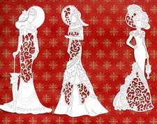 9 NEW TATTERED LACE ART DECO