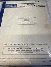 GEC FM VHF RECEIVER BRT 163