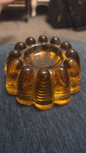 Vintage amber glass piano - amber,