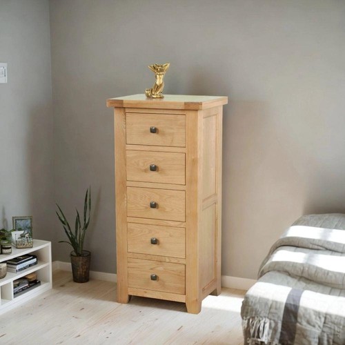 Solid oak tall chest - chest, of