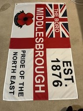 Middlesbrough FC The Boro Flag 5ft by 3ft - Boro  Flag Large Middlesbrough Flag