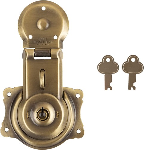 Long antique brass - brass, lock