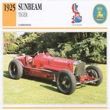 1925 SUNBEAM Tiger Racing Classic Car Photo/Info Maxi Card