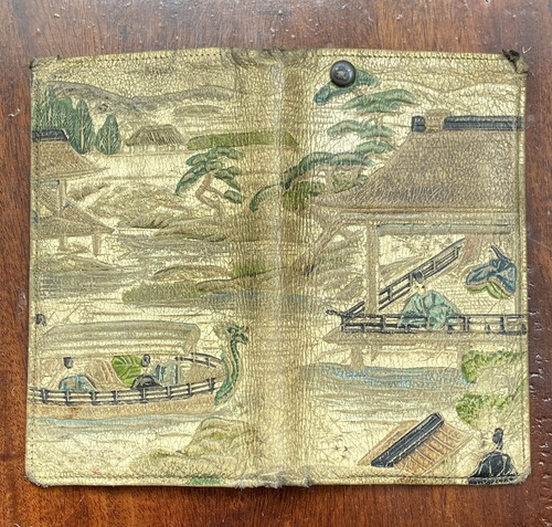 Japanese hand painted leather - hand,
