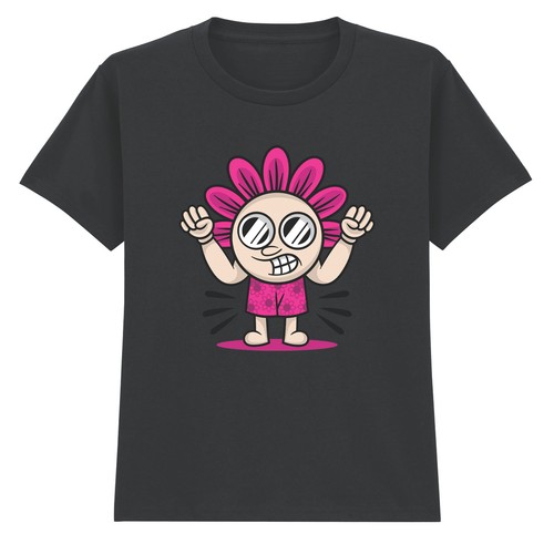 Pink flower character wearing - character,