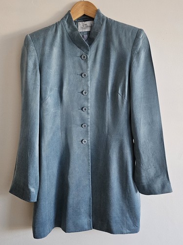 Women blue tailored suit - blue,