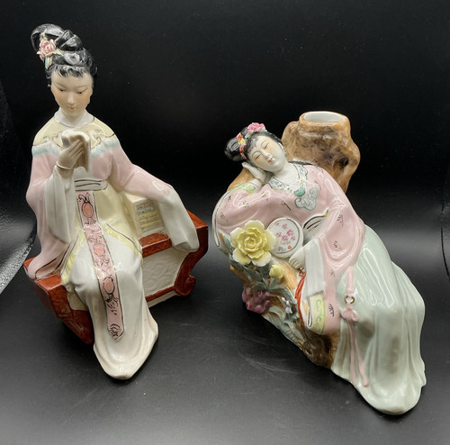 Pair ceramic geisha - pair, figurines