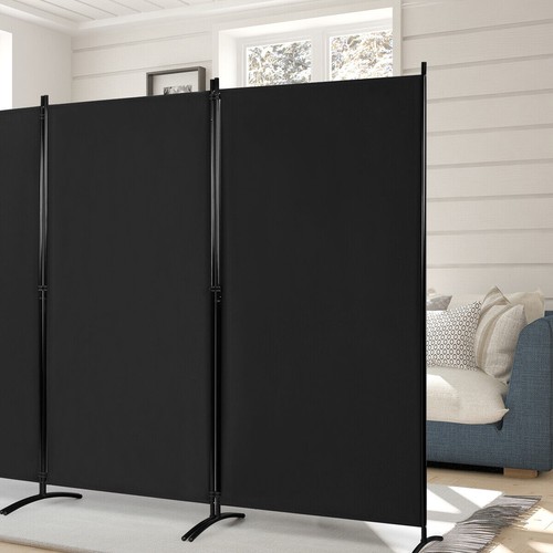 Black panel folding screen - 3,