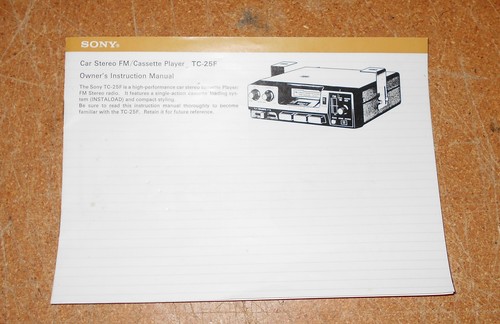 Vintage sony 25f car - sony, stereo