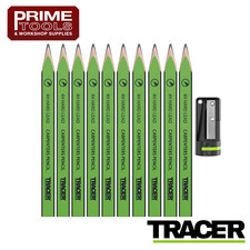 Tracer ACP1 4H Carpenters Pencils (Hard Lead) 12 Pack With Sharpener