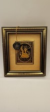 Vintage Damascene Toledo Flamenco Dancing Couple,24 C Gold Engraving Framed