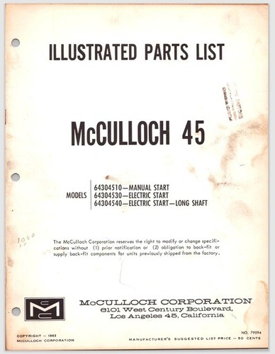 Scott mcculloch outboard - scott, 45