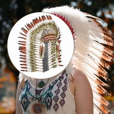 Indian Headdress Fancy Dress Chief Indian Hat for Festival Performance Party