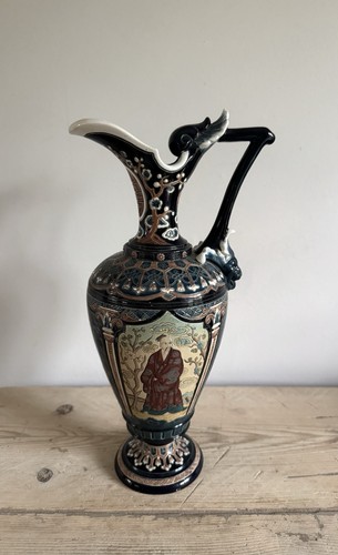 Antique german majolica jug - antique,
