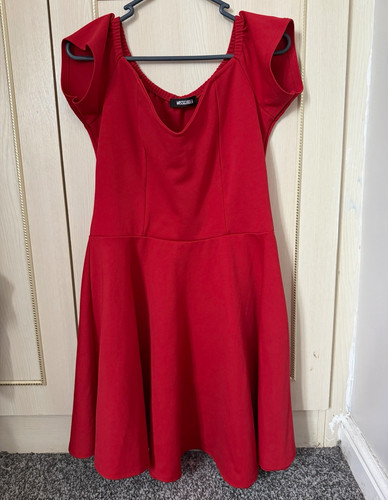 Missguided red skater - missguided, dress